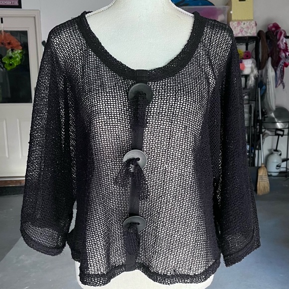 Noelle Brand Cropped Net Top for Ladies; OSFM - Picture 1 of 8